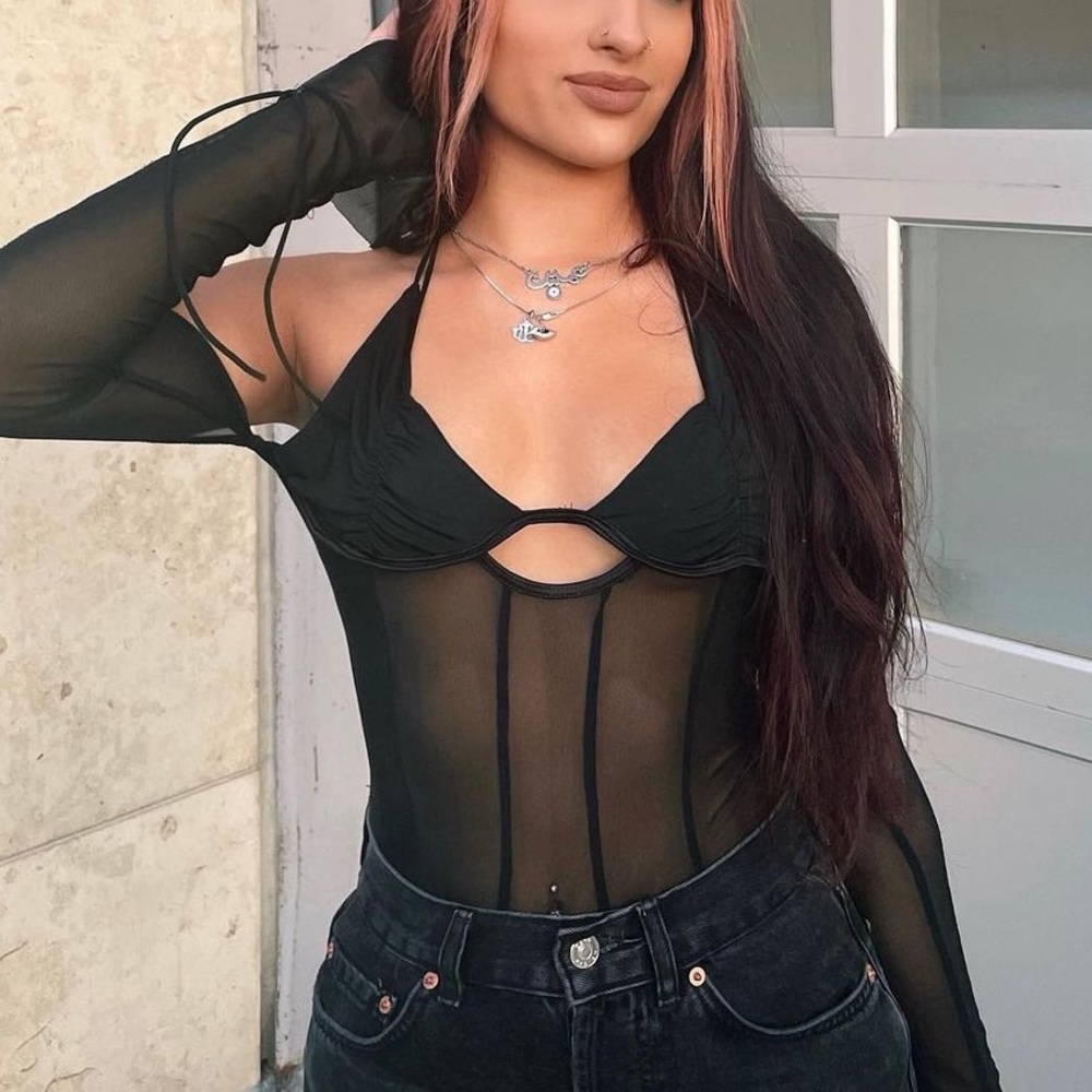 PRETTYLITTLETHING Sheer Top